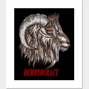 Satanic goat Demonocracy Posters and Art